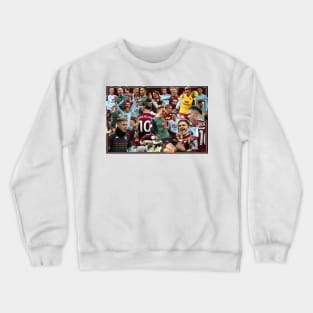 aston villa football club legends prints posters squad jack grealish collage Crewneck Sweatshirt